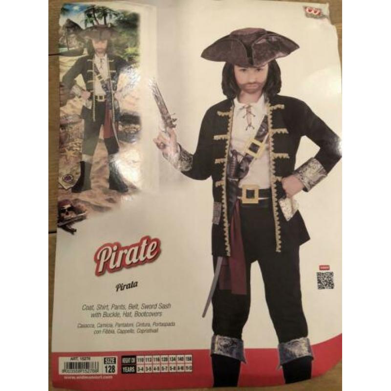 Jack Sparrow carnavals outfit maat 122-128