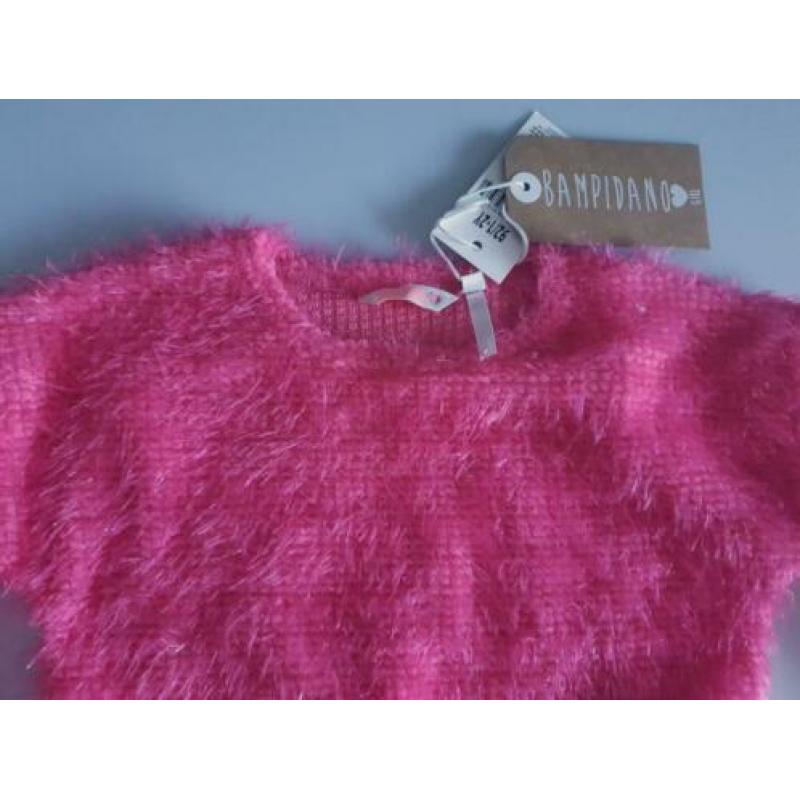 Bampidano trui roze felroze hairy maat 92