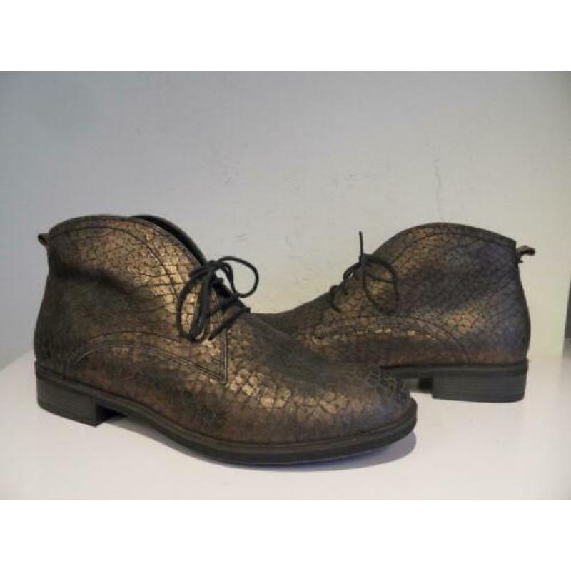 Brons kleur Durea veterboots 40 1/2 H