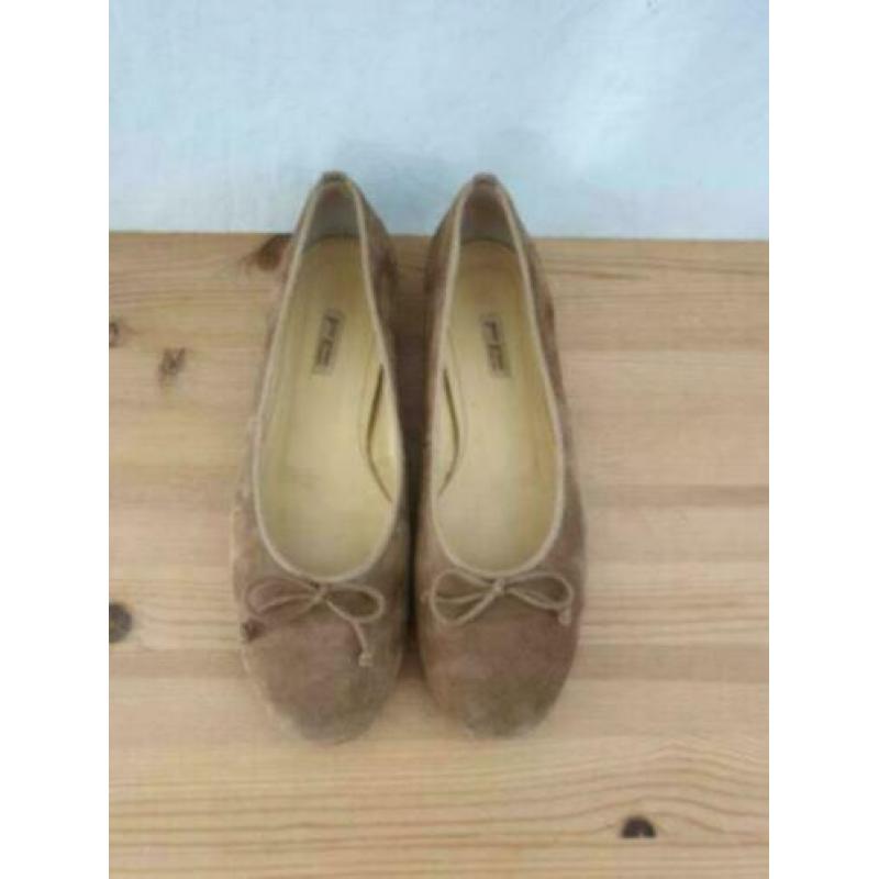 Paul green suede ballerina's maat 41,5 (7,5)