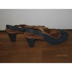 Gabor jeans blauwe peeptoes maat 6,5/40