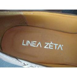 LINEA ZETA KWALITEITS BEIGE/OFF WHITE LEREN PUMPS Mt 39 ZGAN