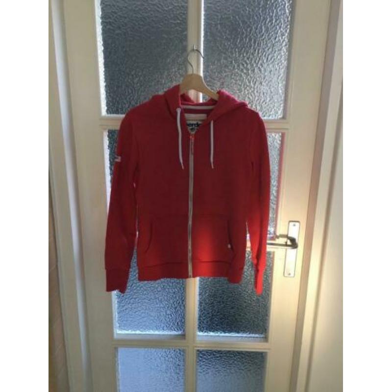 Superdry vest dames Rood L hoody rits