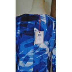 SUPER LEUKE blauw/wit print jurk van DIDI mt. M - nieuw