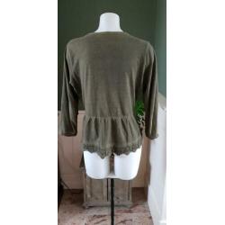 ZGAN groene SANDWICH dames vest mt M 38/40, vestje groen