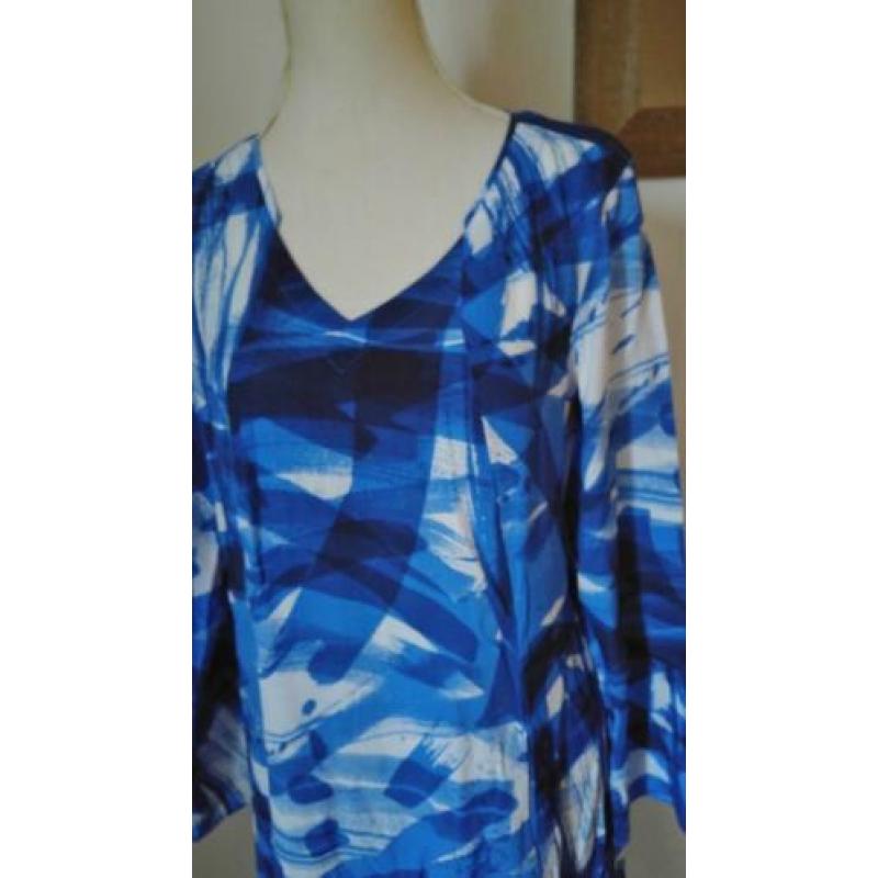 SUPER LEUKE blauw/wit print jurk van DIDI mt. M - nieuw