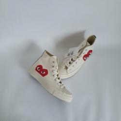 Converse 70s hi x comme des garcons play white