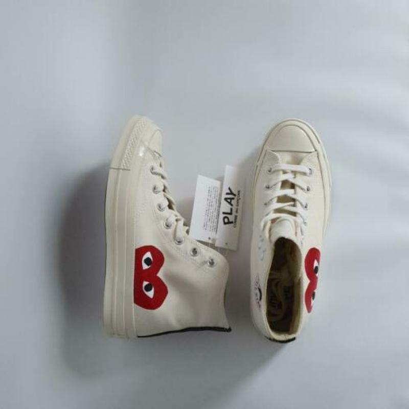 Converse 70s hi x comme des garcons play white