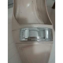 Karen Millen beige pumps met zilveren accenten, maat 38