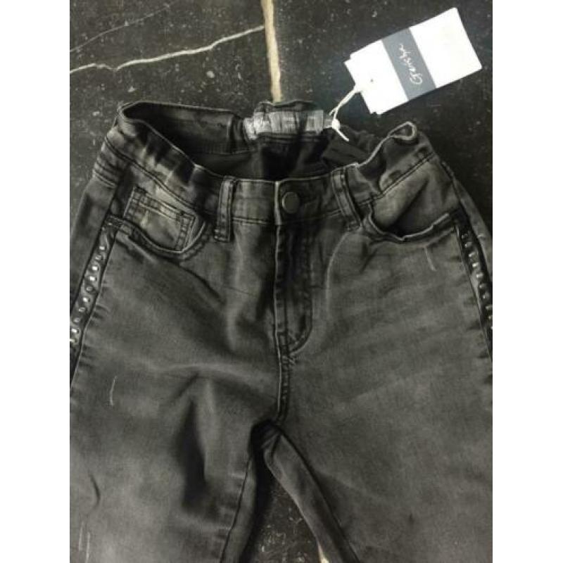 Geisha jeans, nieuw, grijs met stoer randje maat 170