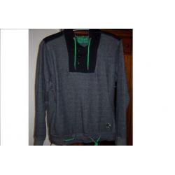 Denim Hoody, trui met capuchon, sweater, maat XXL.