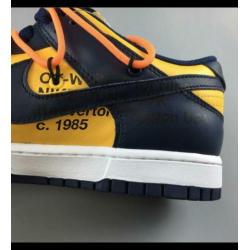 Nike sb dunk low x offwhite blue yellow