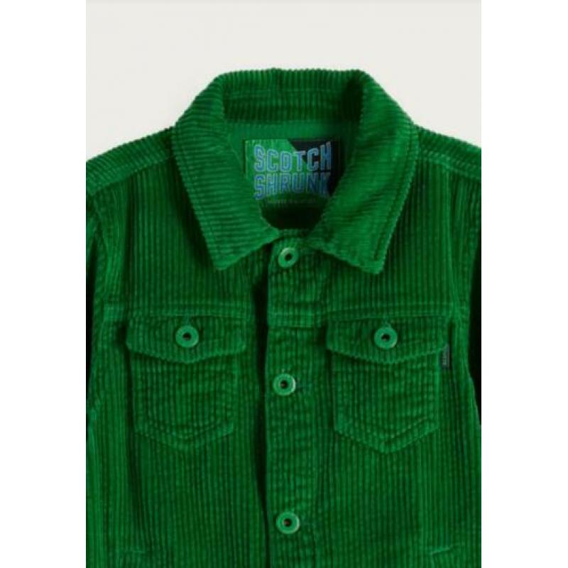 Scotch Shrunk curduroy tussen jas groen rib 12 jr zomer new