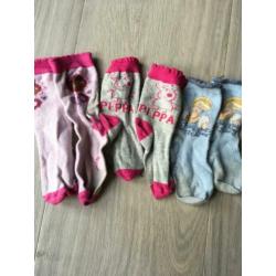 3 paren sokken, PEPPA, DOC en PRINSES netjes mt 27 - 30 D4