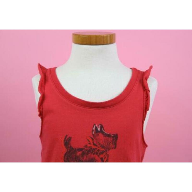 Chipie top rood met ruches en hondje maat 110/116