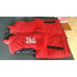 ZGAN bodywarmer rood-zwart (aan 2 kanten draagbaar) maat 122