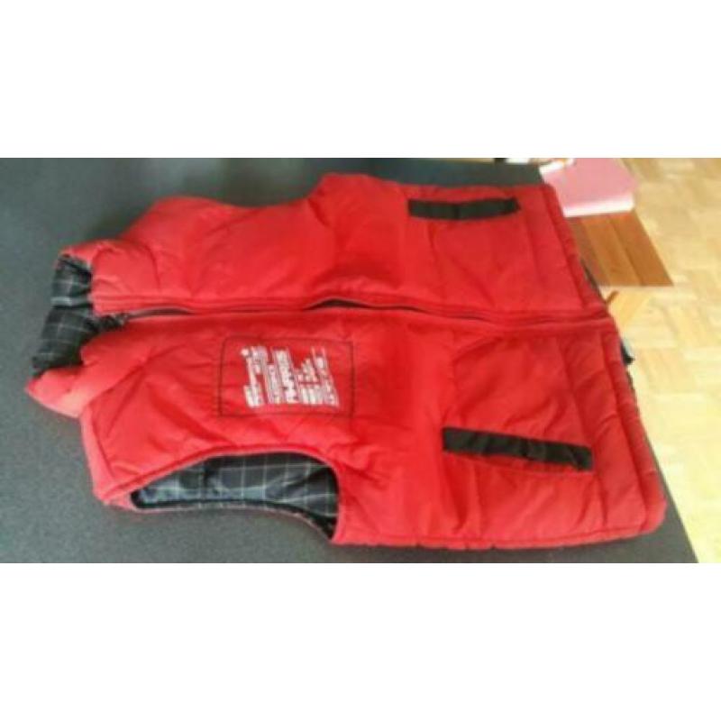 ZGAN bodywarmer rood-zwart (aan 2 kanten draagbaar) maat 122