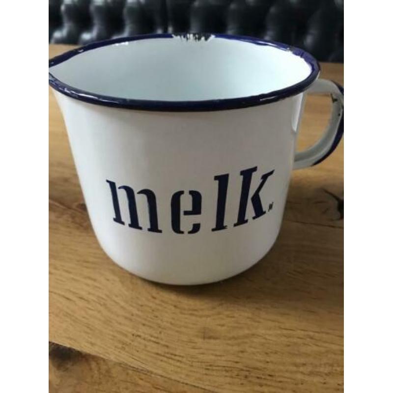 Emaille maat beker 1 liter