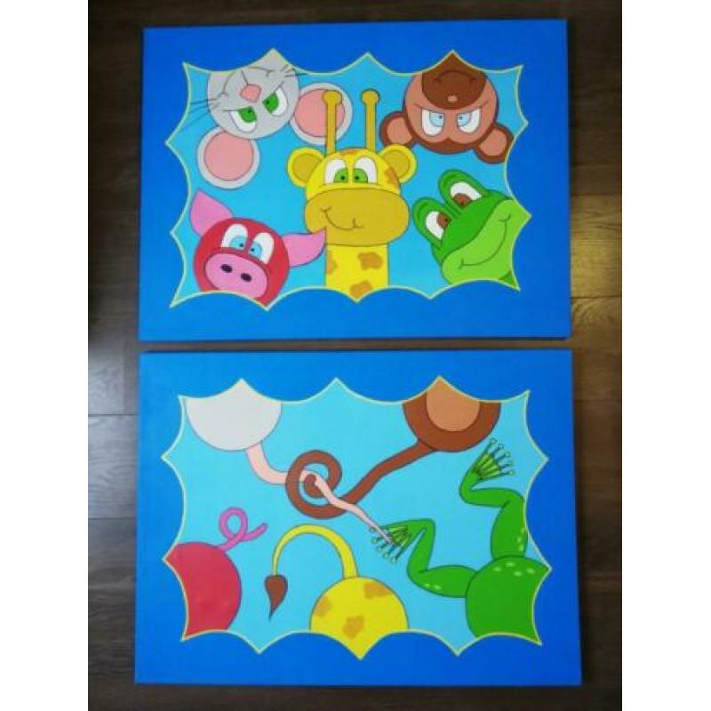 Schilderij (set van twee) voor babykamer / kinderkamer