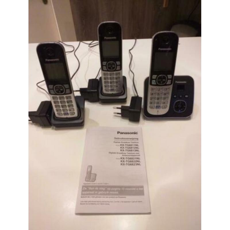 Panasonic KX-TG6811NL 3x Dect telefoon met antwoordapparaat