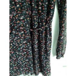 Vintage trendy jurk bloemen maat S