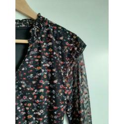 Vintage trendy jurk bloemen maat S