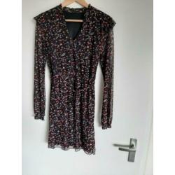 Vintage trendy jurk bloemen maat S