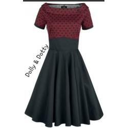 Dolly & Dotty vintage jurk NIEUW, Mt 18/ 46