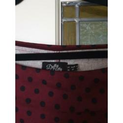 Dolly & Dotty vintage jurk NIEUW, Mt 18/ 46