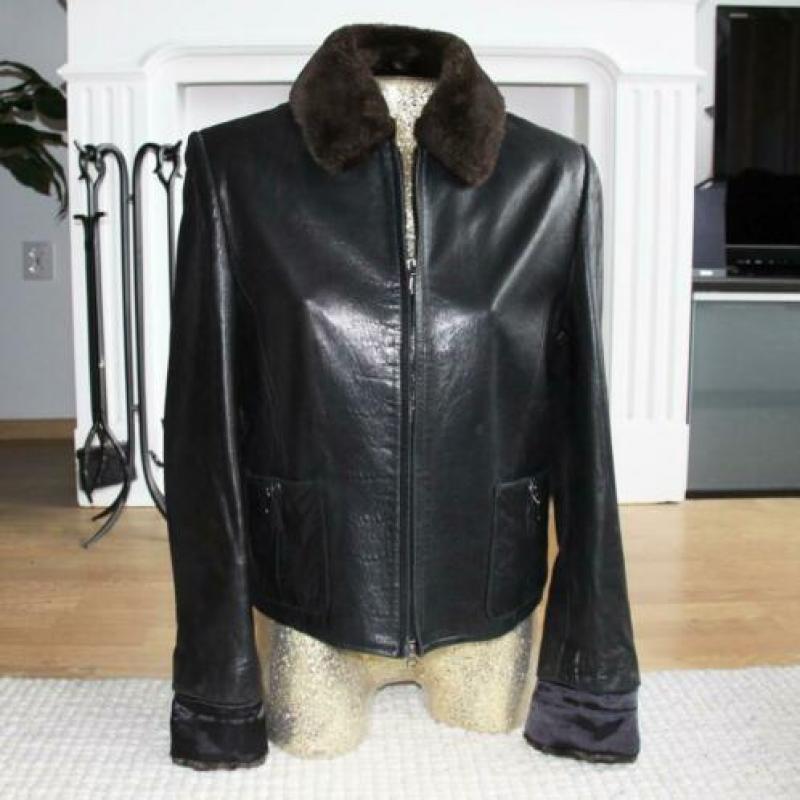 Prachtige Lamsleren Leather Sound Jas (Maat 38) winterjas