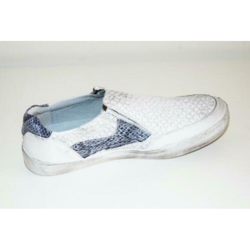 YELLOW CAB - leren instap sneakers blue - maat 42