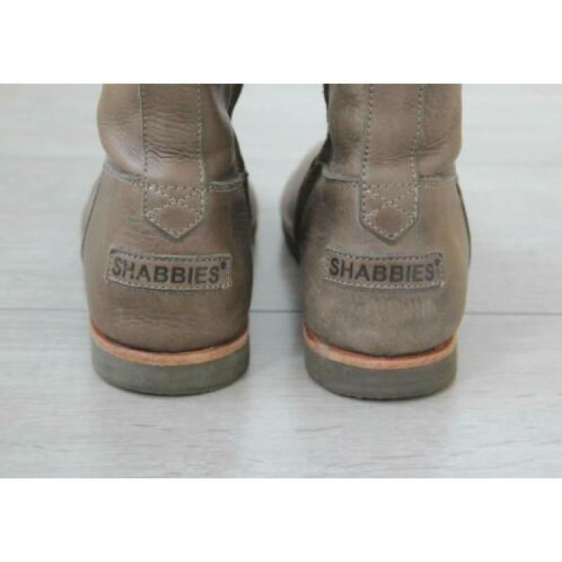 Shabbies - taupe hoge laarzen rits / leer / laars / maat 42