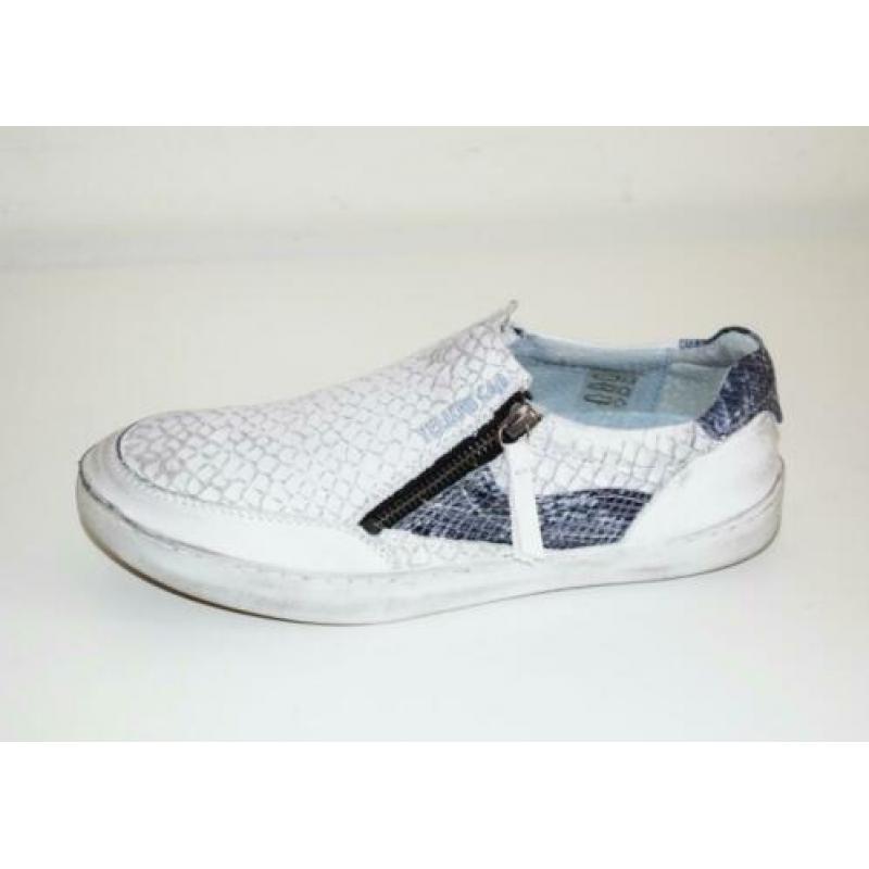 YELLOW CAB - leren instap sneakers blue - maat 42