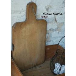 brocante oude grote houten broodplank / snijplank