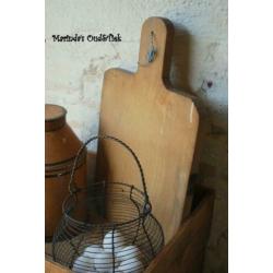 brocante oude grote houten broodplank / snijplank