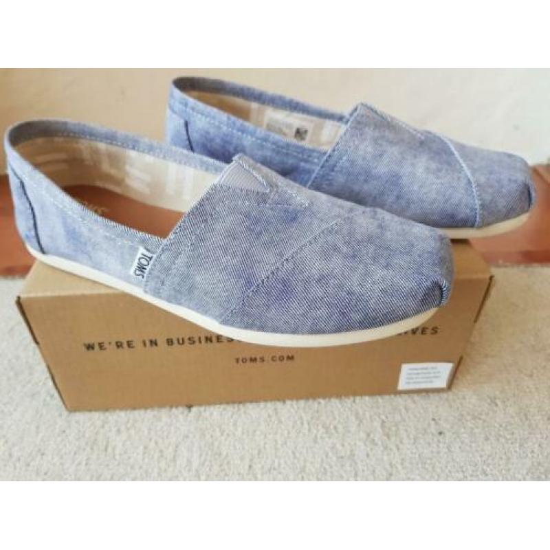 Toms instappers schoenen nieuw origineel mt 37 blauw paars