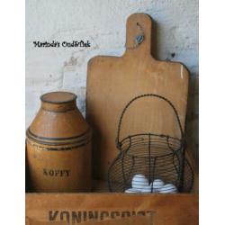 brocante oude grote houten broodplank / snijplank