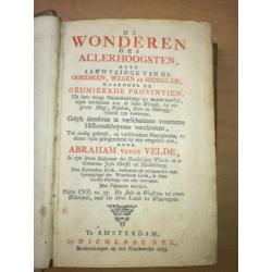 Wonderen des Allerhoogsten / A. vd Velde 1765