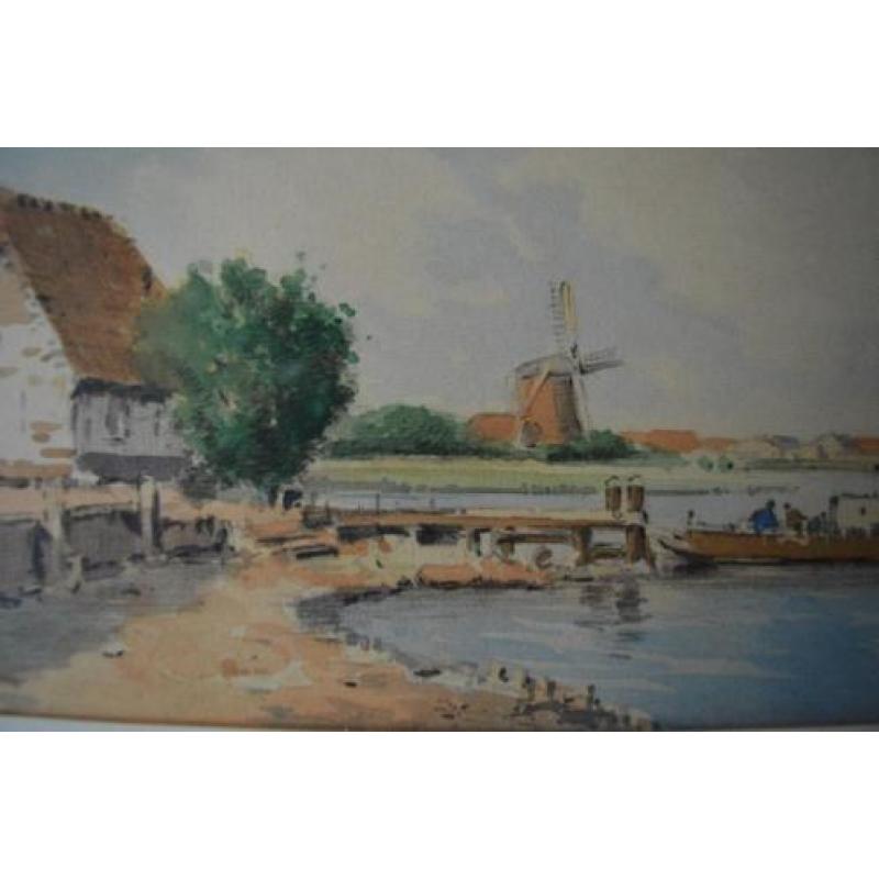 aquarel Gerrit van Jeveren (1904-1986)