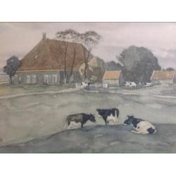 Aquarel/litho Ype Wenning