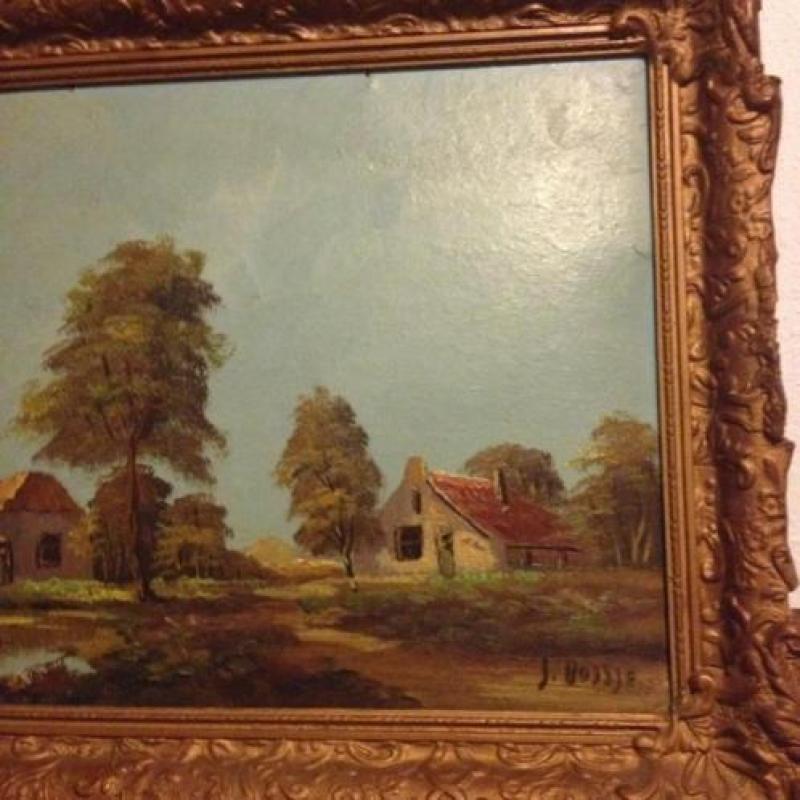 Schilderij landschap j bossje