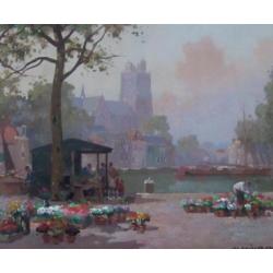 =bloemenmarkt====DORDRECHT==Jan Knikker jr 1911-1990===